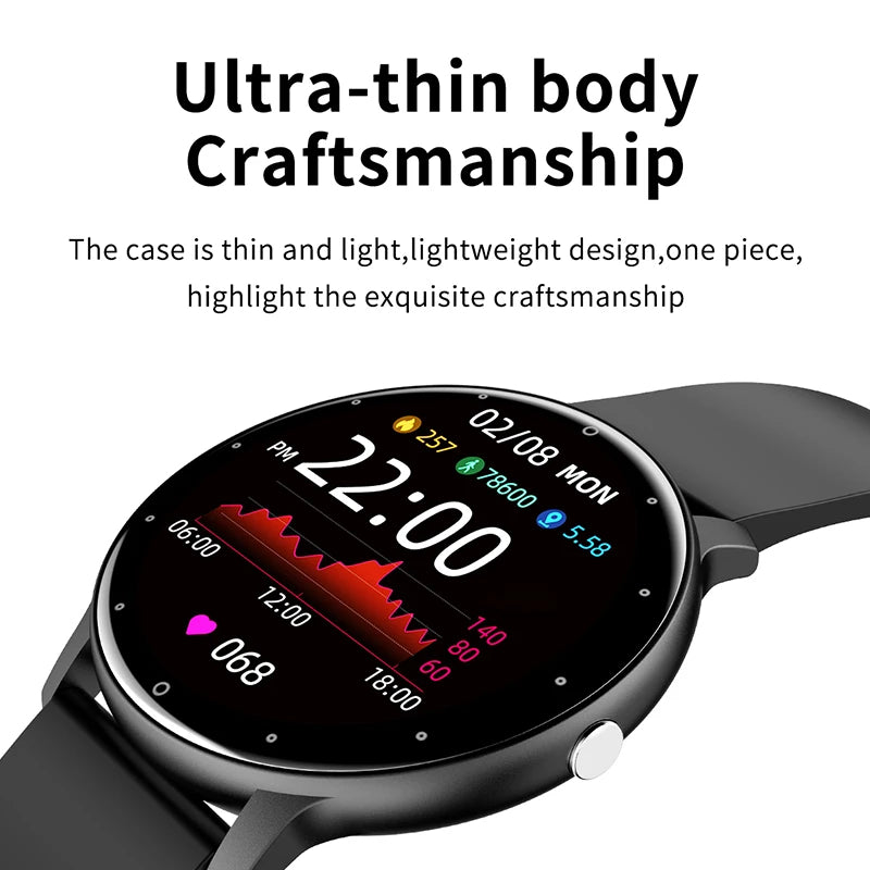 Smartwatch ZL02 Deportivo | Monitor de Salud, Oxígeno en Sangre y Notificaciones | Resistente al Agua IP67